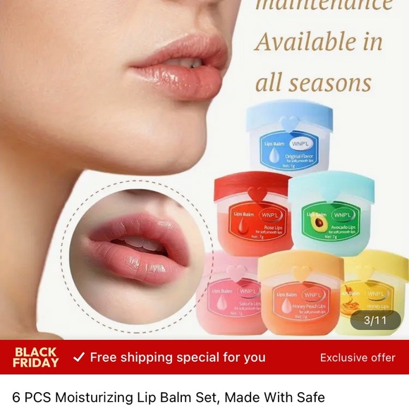 6Pcs Moisturizing Lip Balm Set. - Picture 3 of 10